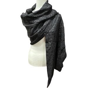 Cejon Wrap Shawl Lace Overlay Black Elegant Evening Wear Formal Event USA